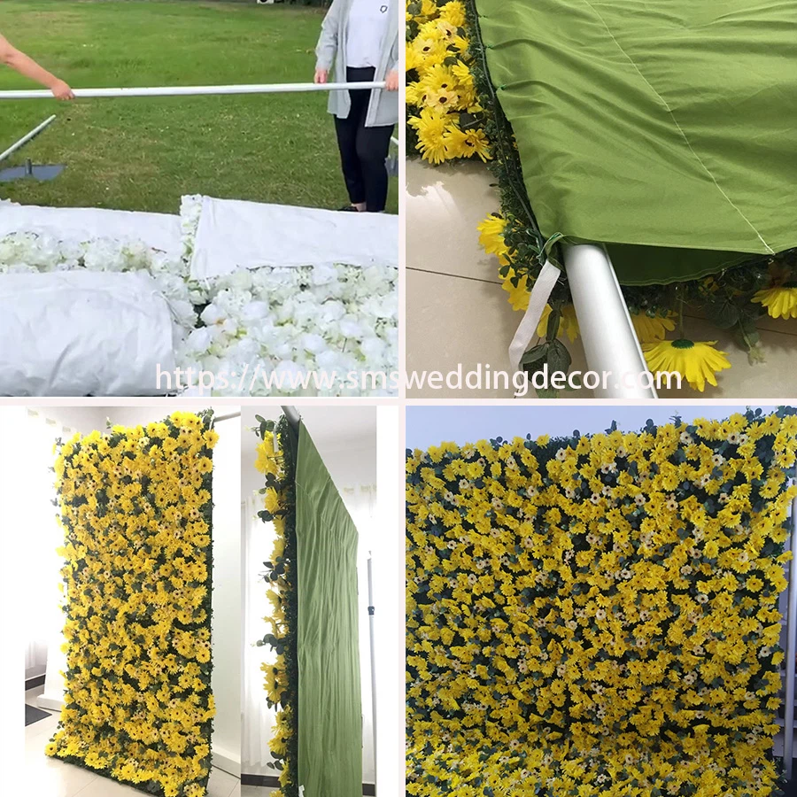 artificial flower backdrop
