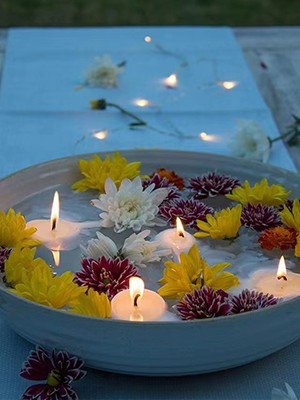 floating candle centerpiece bowl