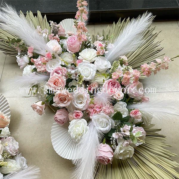 pampas flower arch