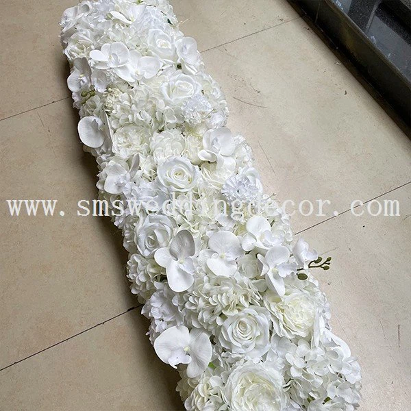 white floral runner