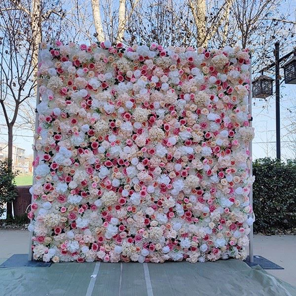 pink floral wall