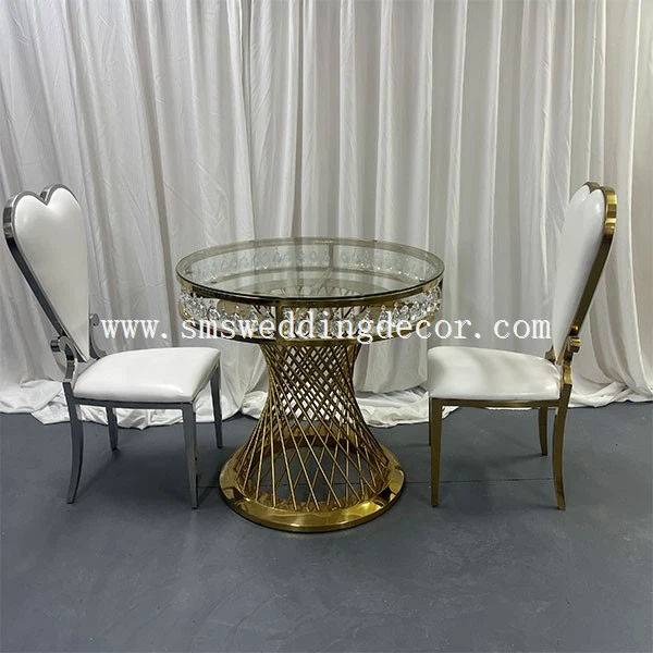 glass wedding cake table
