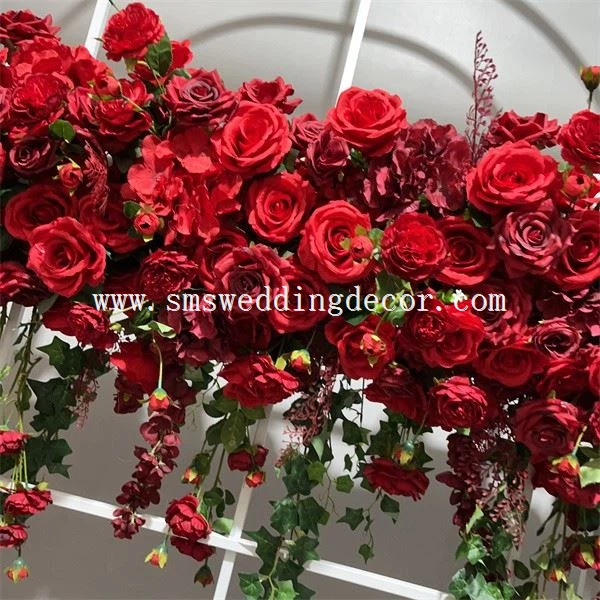wedding reception floral table runner