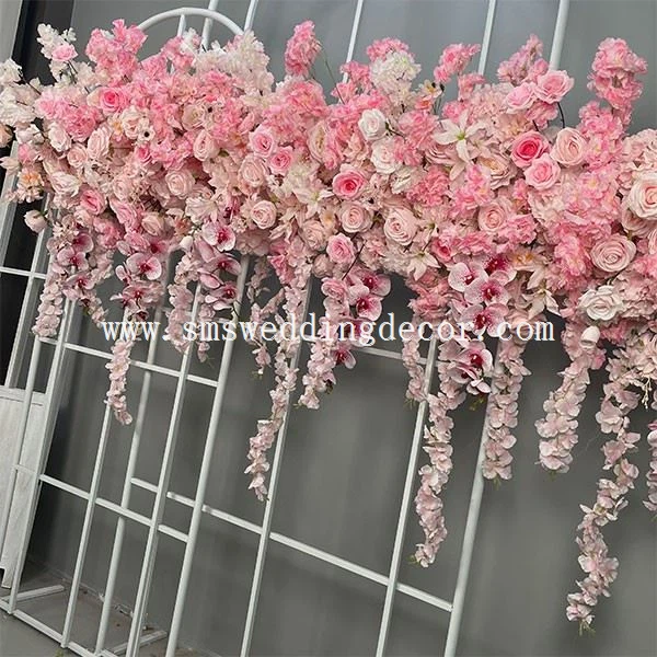 pink floral arrangements wedding