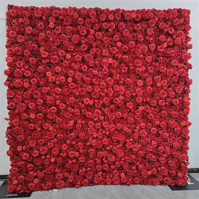 लाल फूल की दीवार